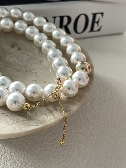 Minimalist 14K Gold 10mm Pearl Necklace