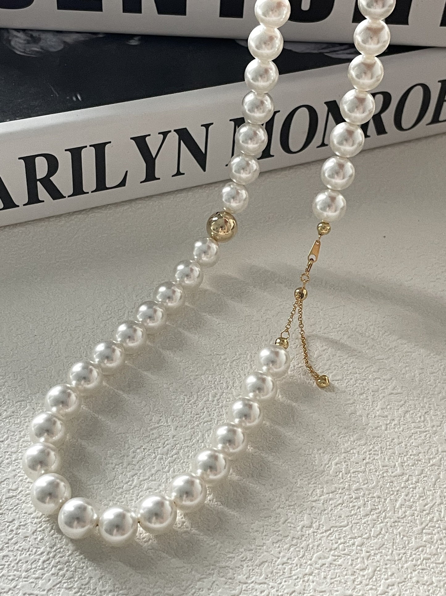 Minimalist 14K Gold 10mm Pearl Necklace