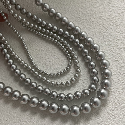 Elegant Grey Pearl Necklace - Waterproof | Vinajewelry