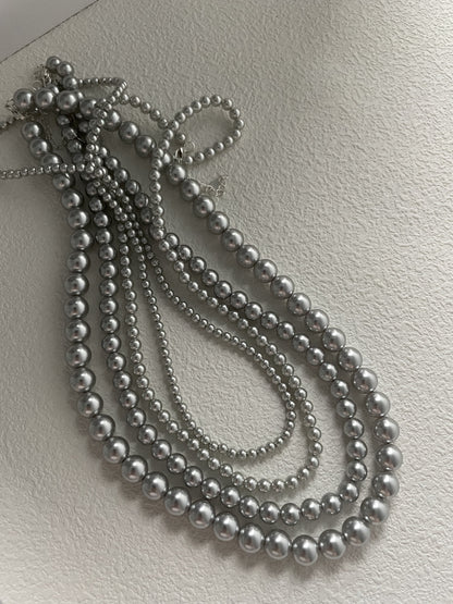 Elegant Grey Pearl Necklace