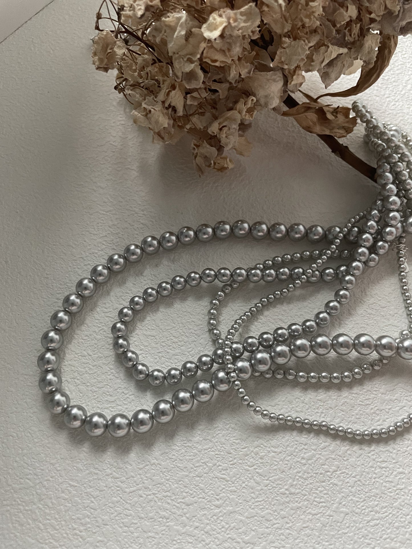 Elegant Grey Pearl Necklace