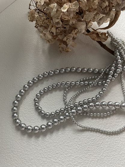 Elegant Grey Pearl Necklace