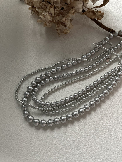Elegant Grey Pearl Necklace
