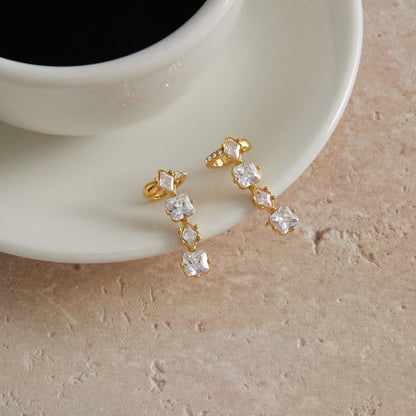 Dreamy Star Diamond Hoop Earrings