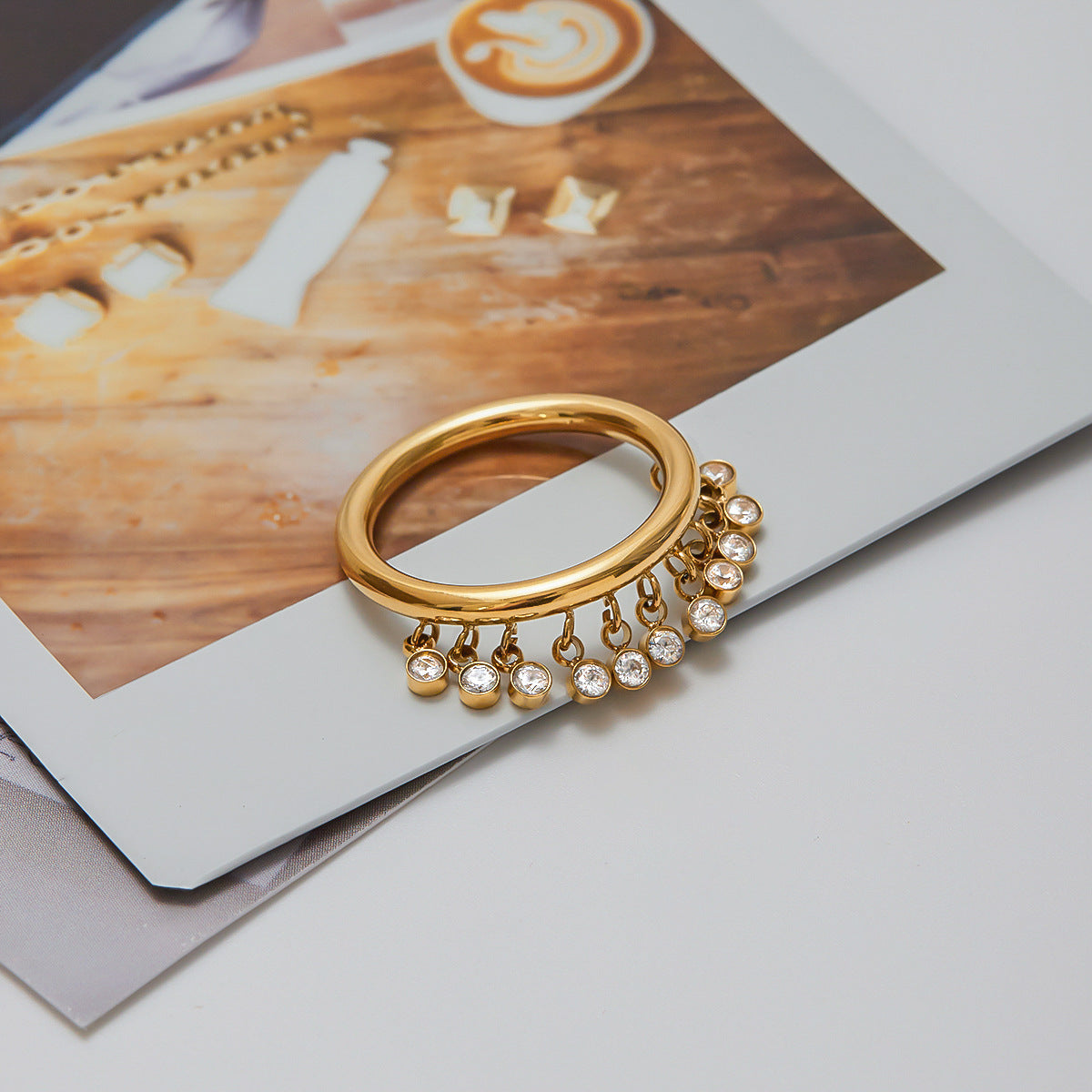 Yara Diamond Tassel Ring