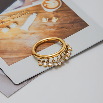 Yara Diamond Tassel Ring