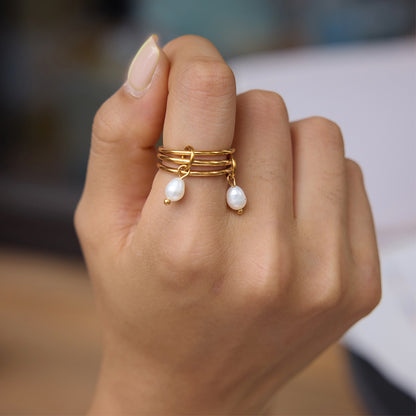 Luna Multi-layered Pearl Ring