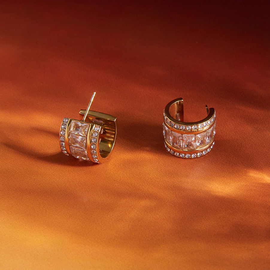 Lola Luxurious Diamond Hoop Earrings