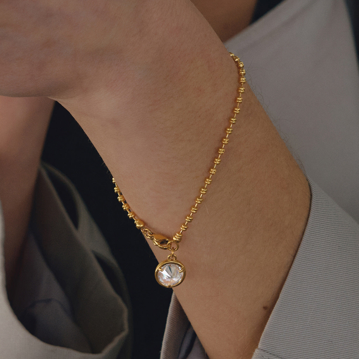 Brillante Diamond Pendant Chain Bracelet