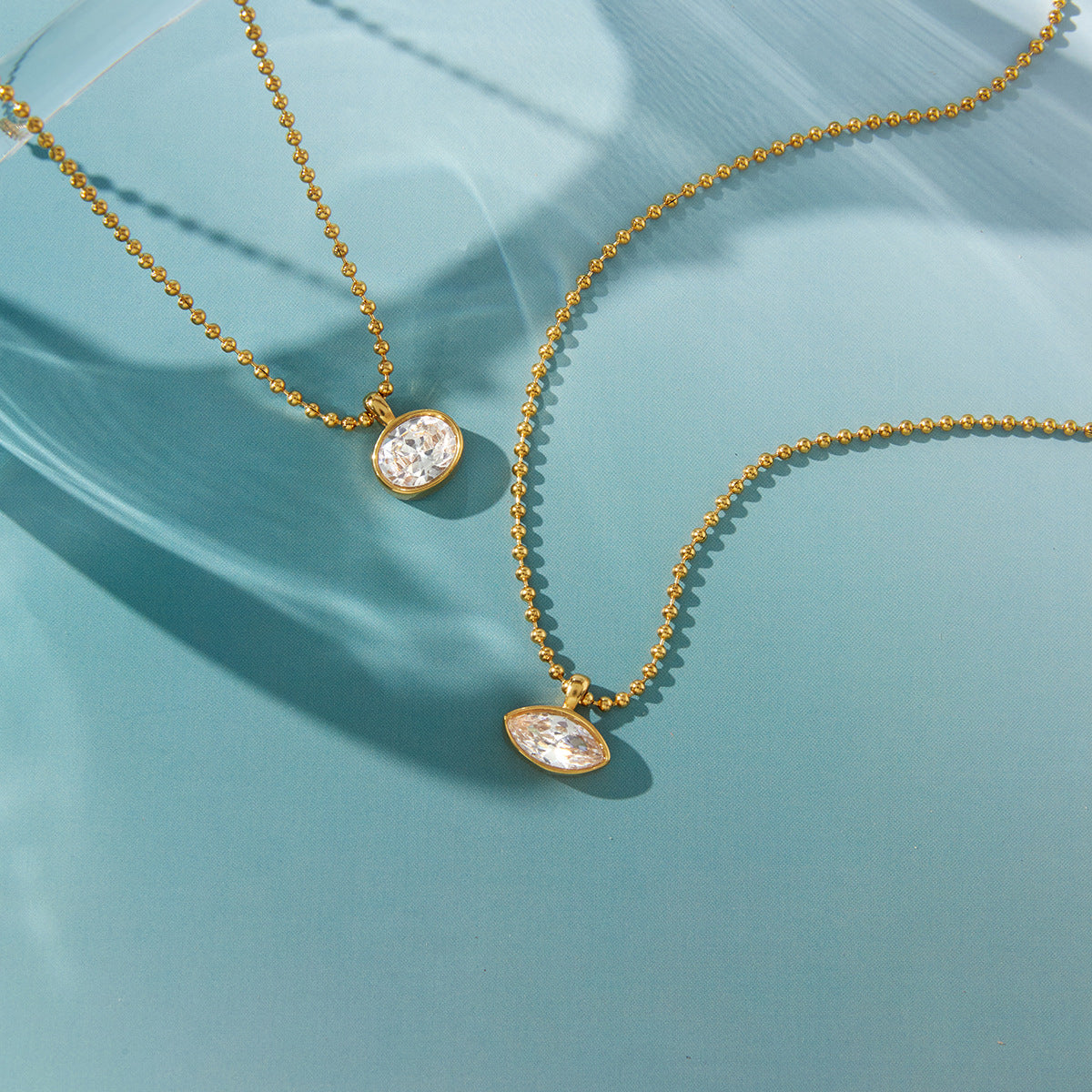 Eleonora Minimalist Diamond Pendant Necklace