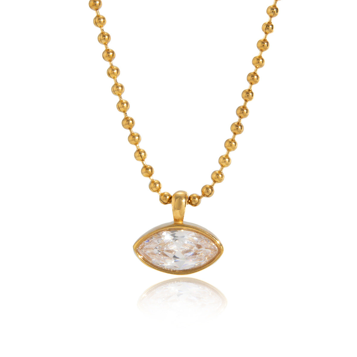 Eleonora Minimalist Diamond Pendant Necklace | Vinajewelry