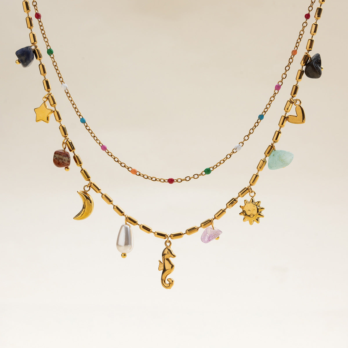 Allegra Bohemian Jade Pendant Necklace