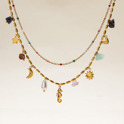 Allegra Bohemian Jade Pendant Necklace