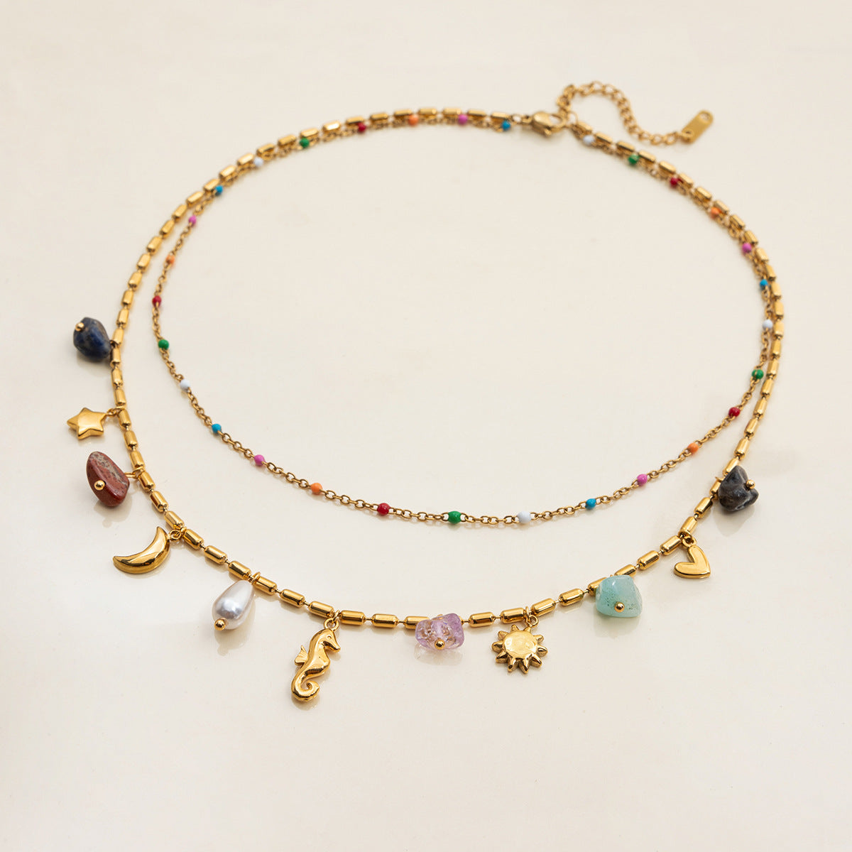 Allegra Bohemian Jade Pendant Necklace