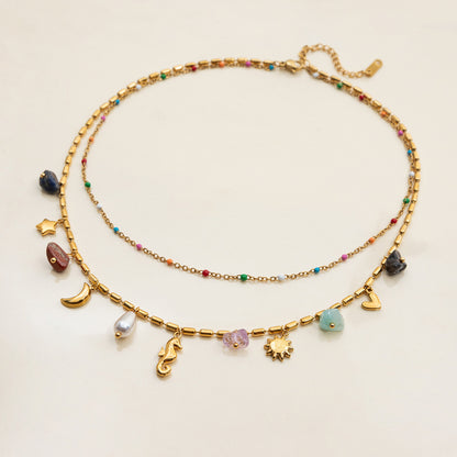 Allegra Bohemian Jade Pendant Necklace
