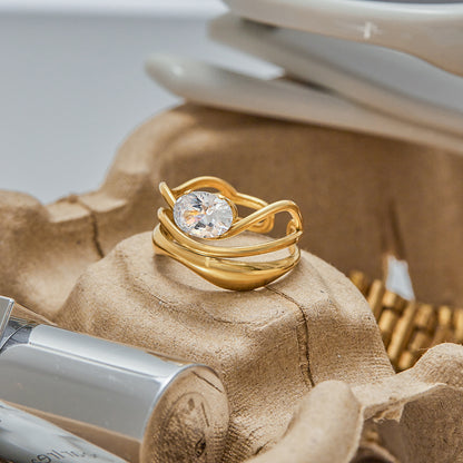 Cara Diamond Open Rings