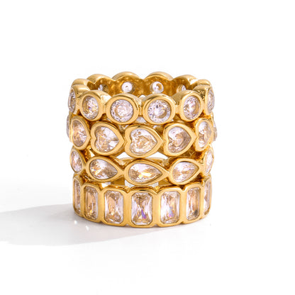 Selene Eternal Diamond Ring | Heart, Teardrop | Vinajewelry