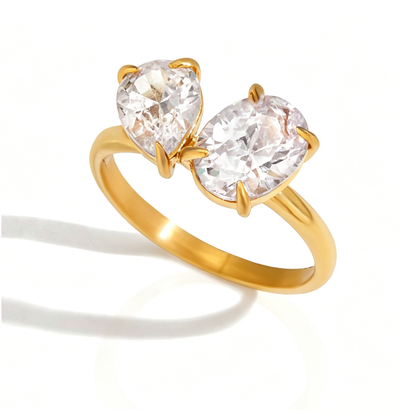Isla Diamond Ring | 18K Gold Stainless Steel | Vinajewelry