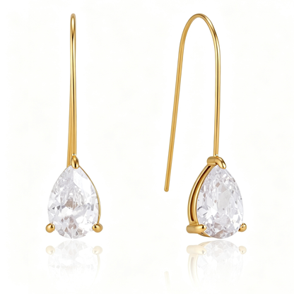 Ines Diamond Dangle Earrings | 18K Gold | Vinajewelry