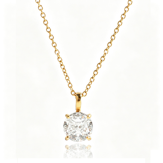 Minimalist Teardrop Diamond Pendant Necklace | Vinajewelry