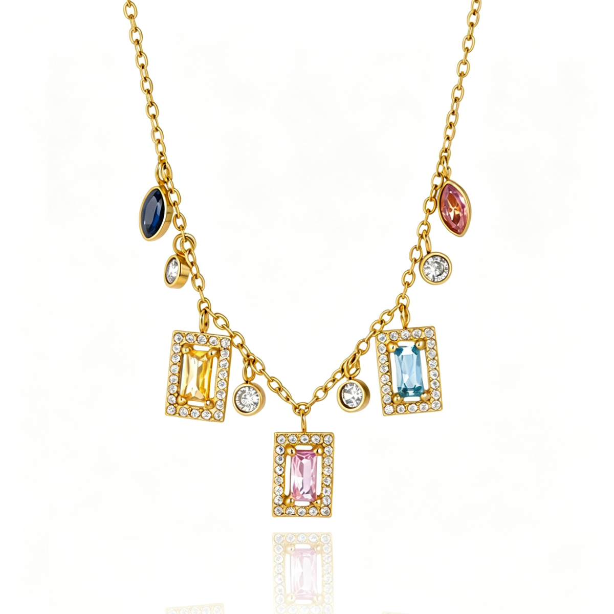 Athena Gemstone Pendant Necklace | Vinajewelry