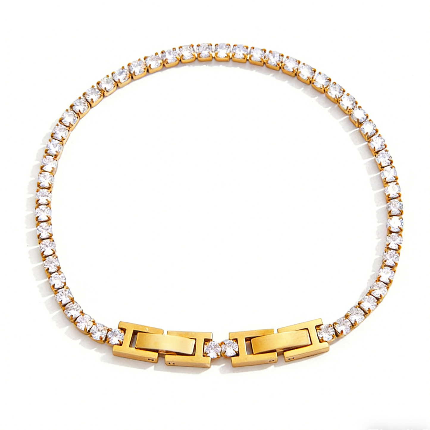 Elise 18K 3mm Diamond Tennis Chain Bracelet