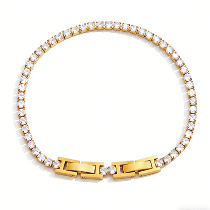 Elise 18K 3mm Diamond Tennis Chain Bracelet