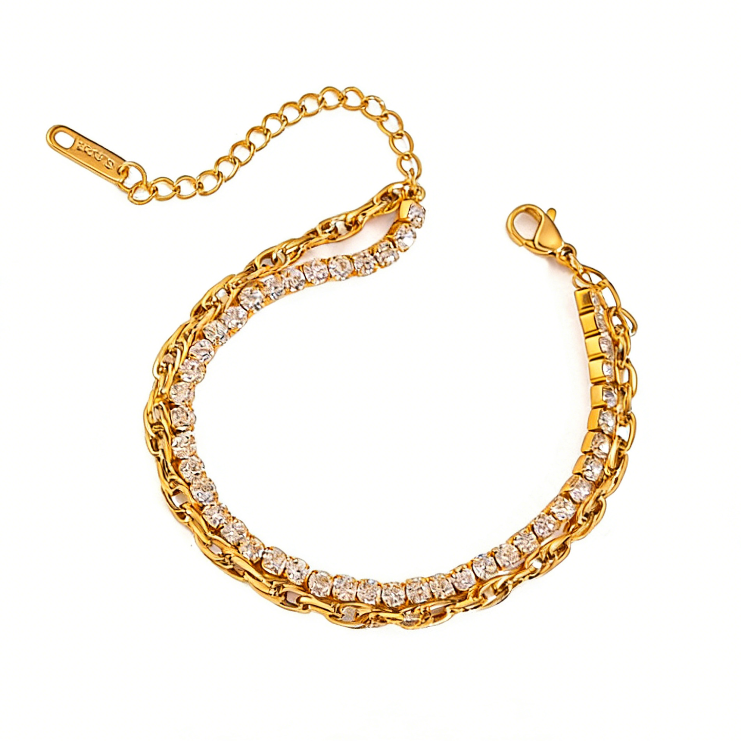Aster Double-Layer Diamond Tennis Bracelet