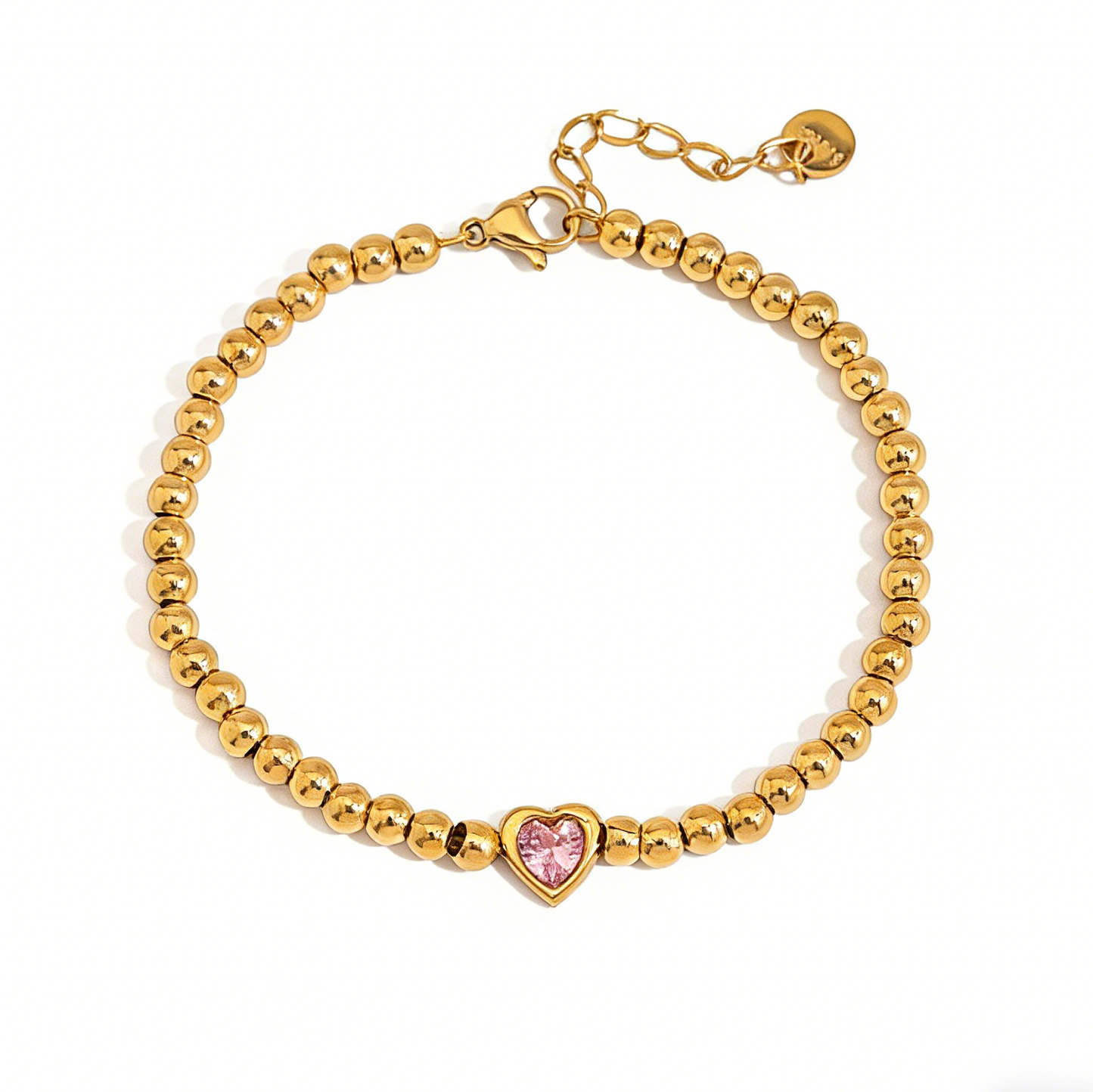 Raina Heart Diamond Beaded Bracelet