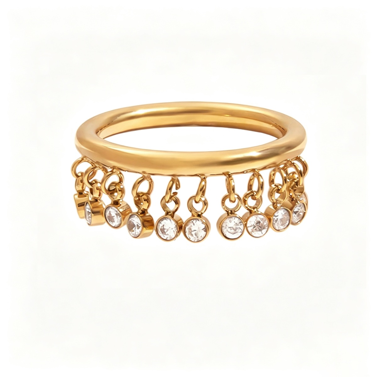 Yara Diamond Simulant Tassel Ring | Vinajewelry