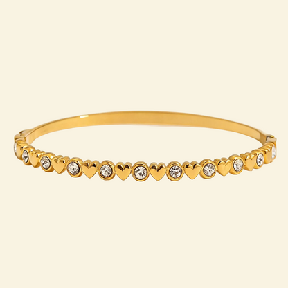 18K Gold Minimalist Diamond Pearl Bracelet - Waterproof | Vinajewelry