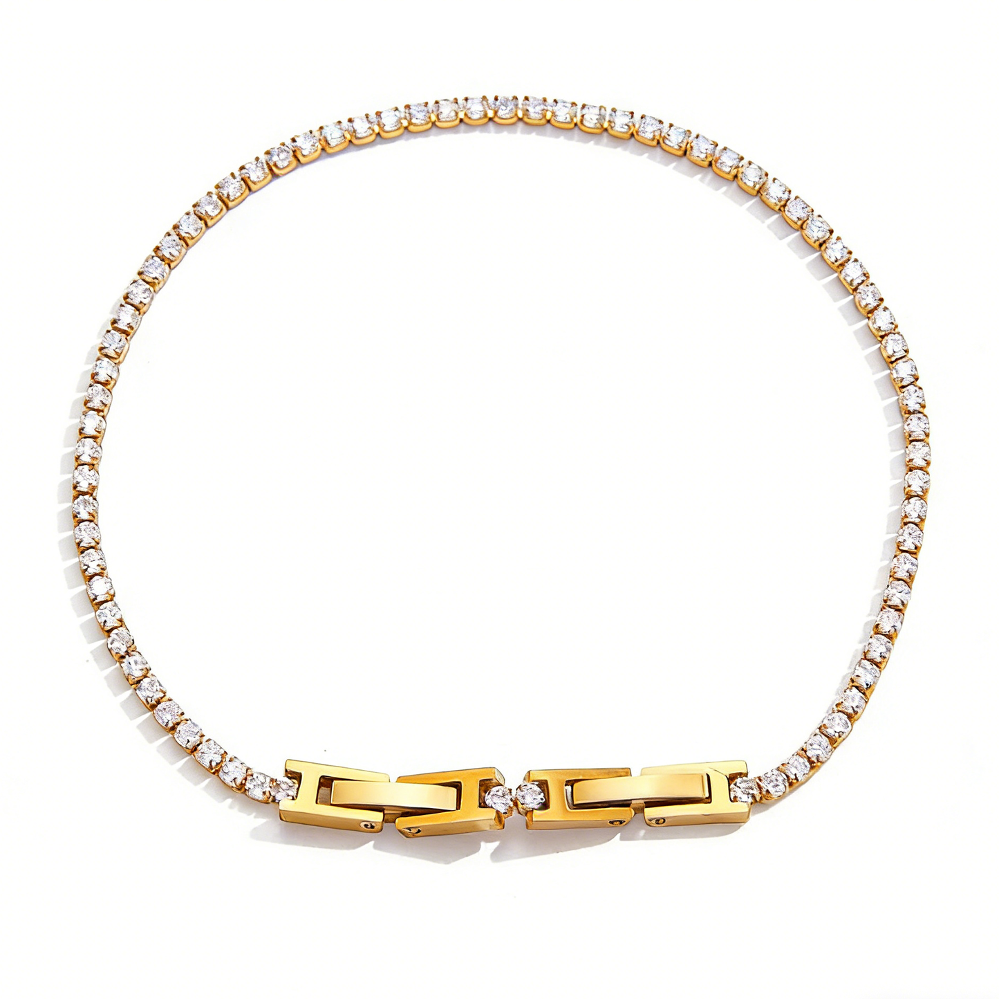 Elise 18K 2mm Diamond Tennis Chain Bracelet