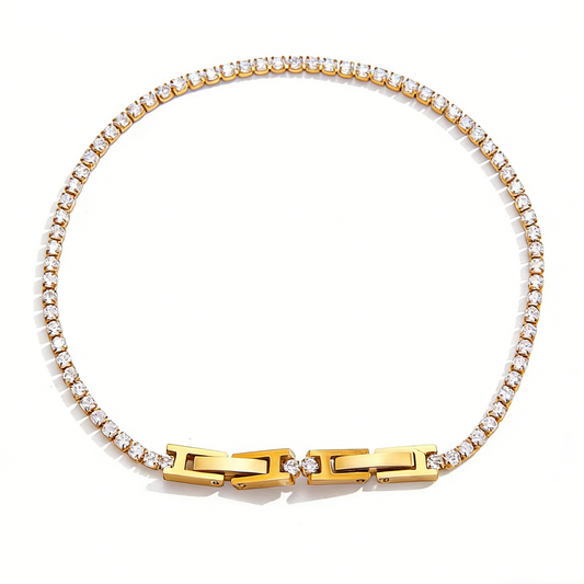 Elise 18K 2mm Diamond Tennis Chain Bracelet