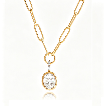 Tresor Teardrop Diamond Pendant Necklace | Vinajewelry