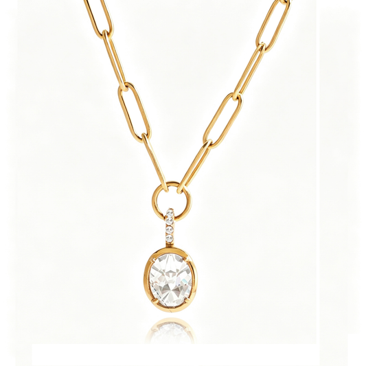 Tresor Teardrop Diamond Pendant Necklace | Vinajewelry