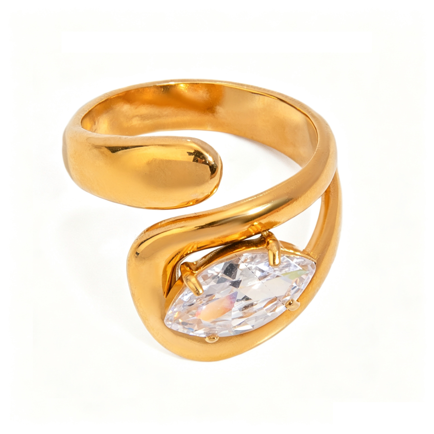Hera Diamond Ring | Adjustable 18K Gold | Vinajewelry