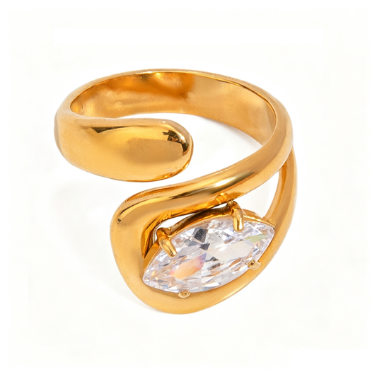 Hera Diamond Ring | Adjustable 18K Gold | Vinajewelry