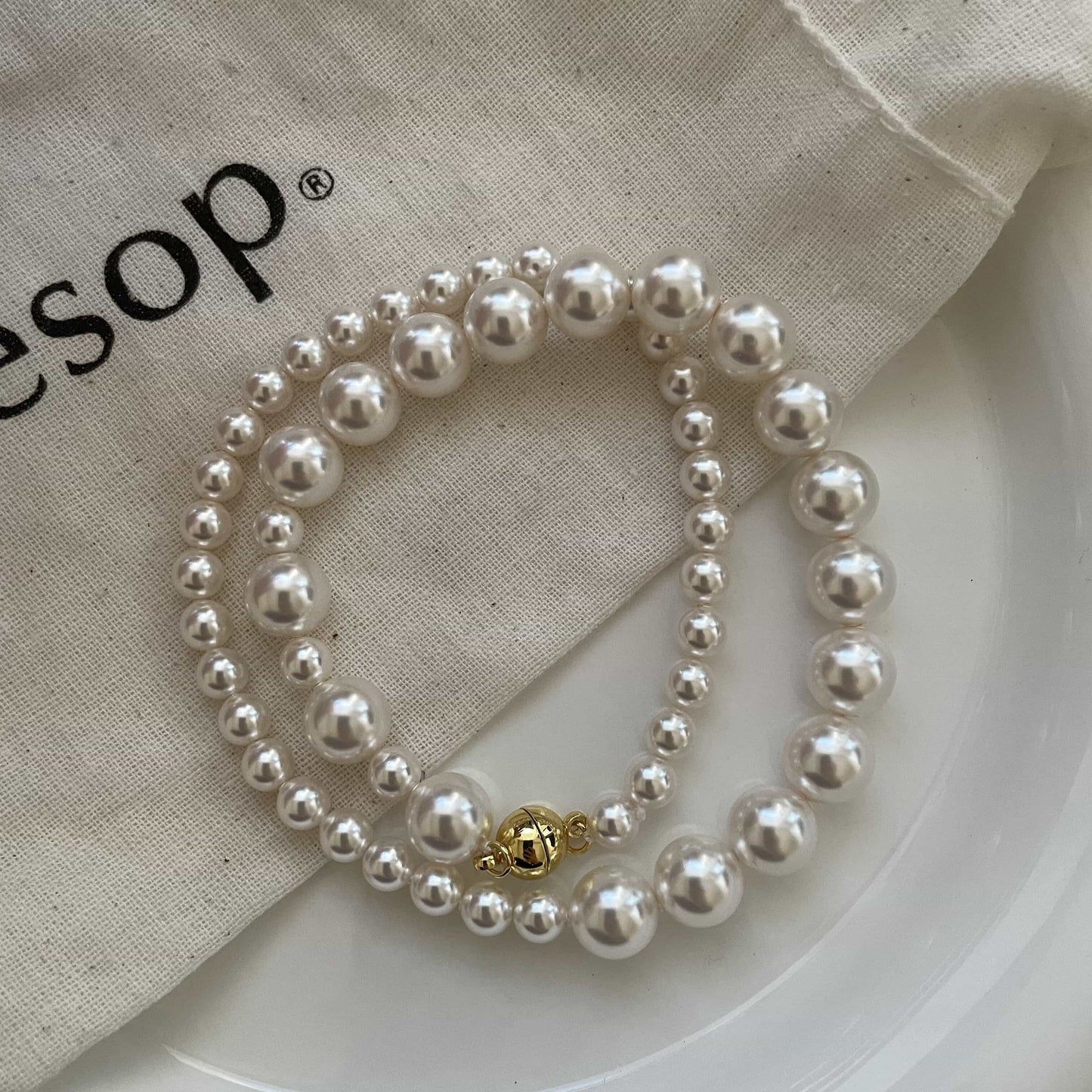 14K Gold Luxury Pearl Necklace
