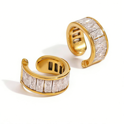 Sabine Diamond Hoop Earrings