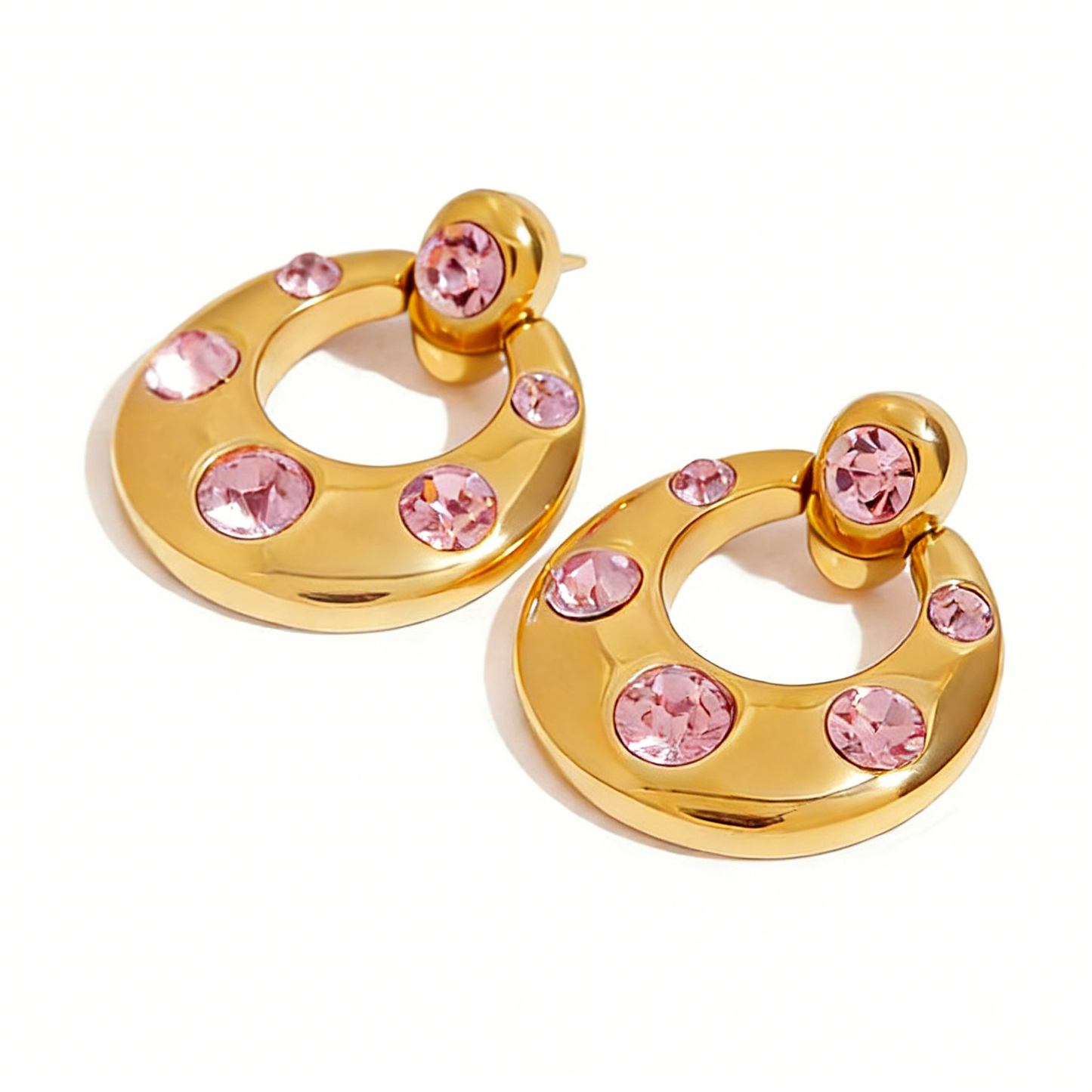 Estella Pink Diamond Dangle Earrings