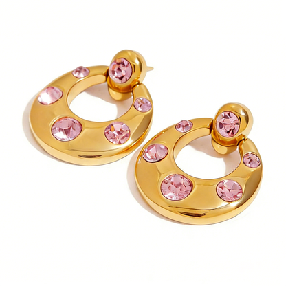 Estella Pink Diamond Dangle Earrings