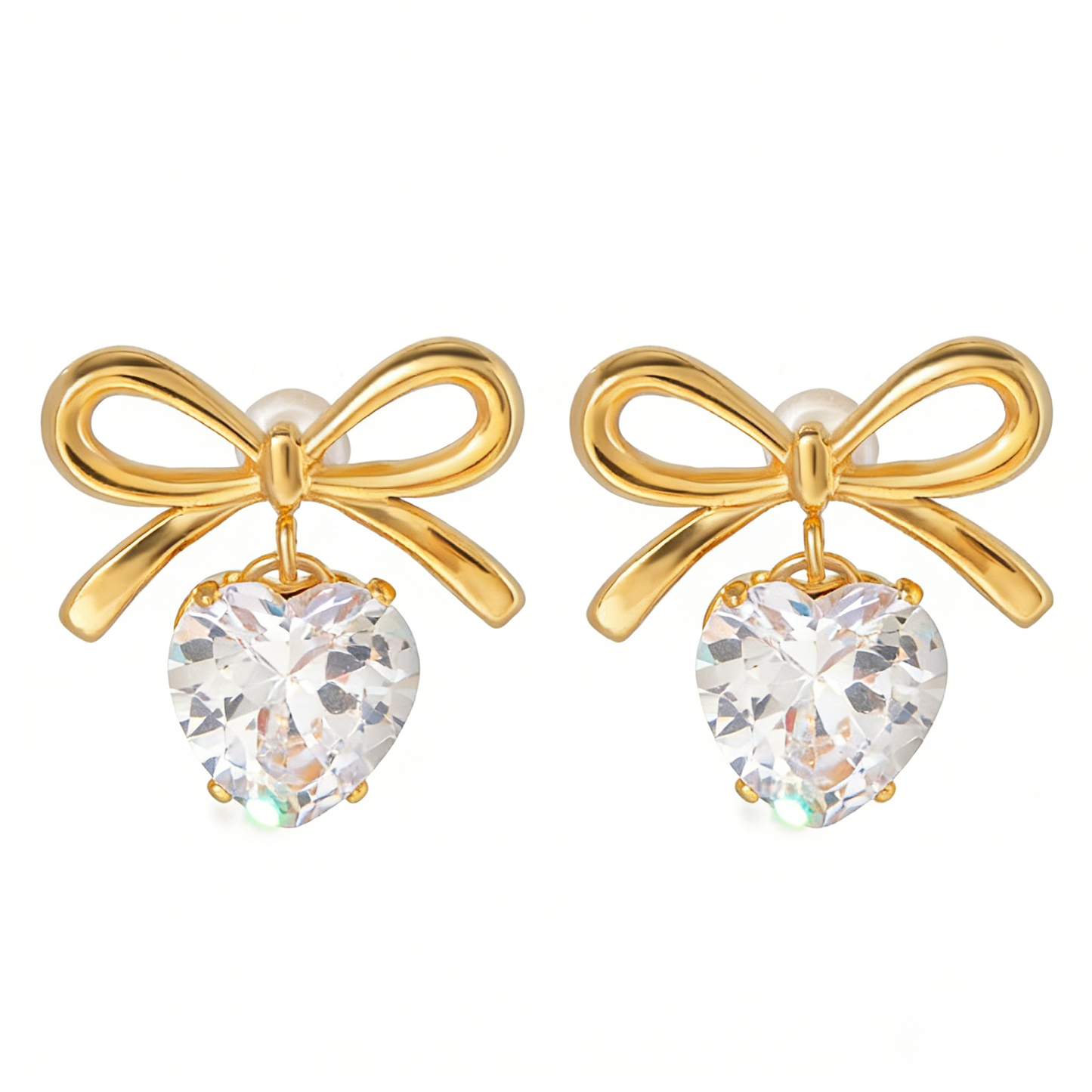 Odette Bowknot Diamond Stud Earrings
