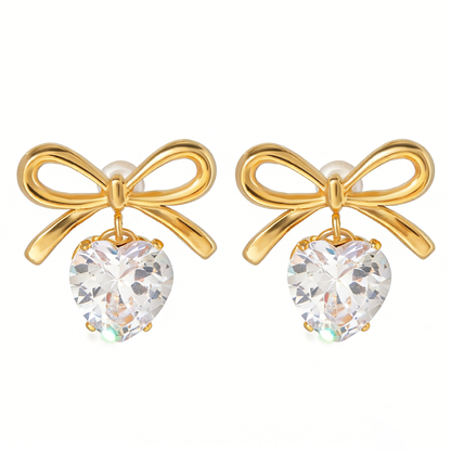 Odette Bowknot Diamond Stud Earrings