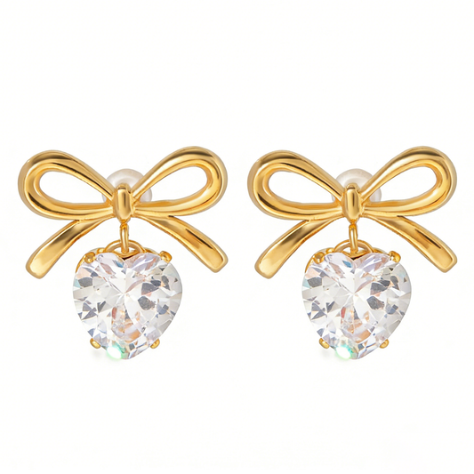 Odette Bowknot Diamond Stud Earrings