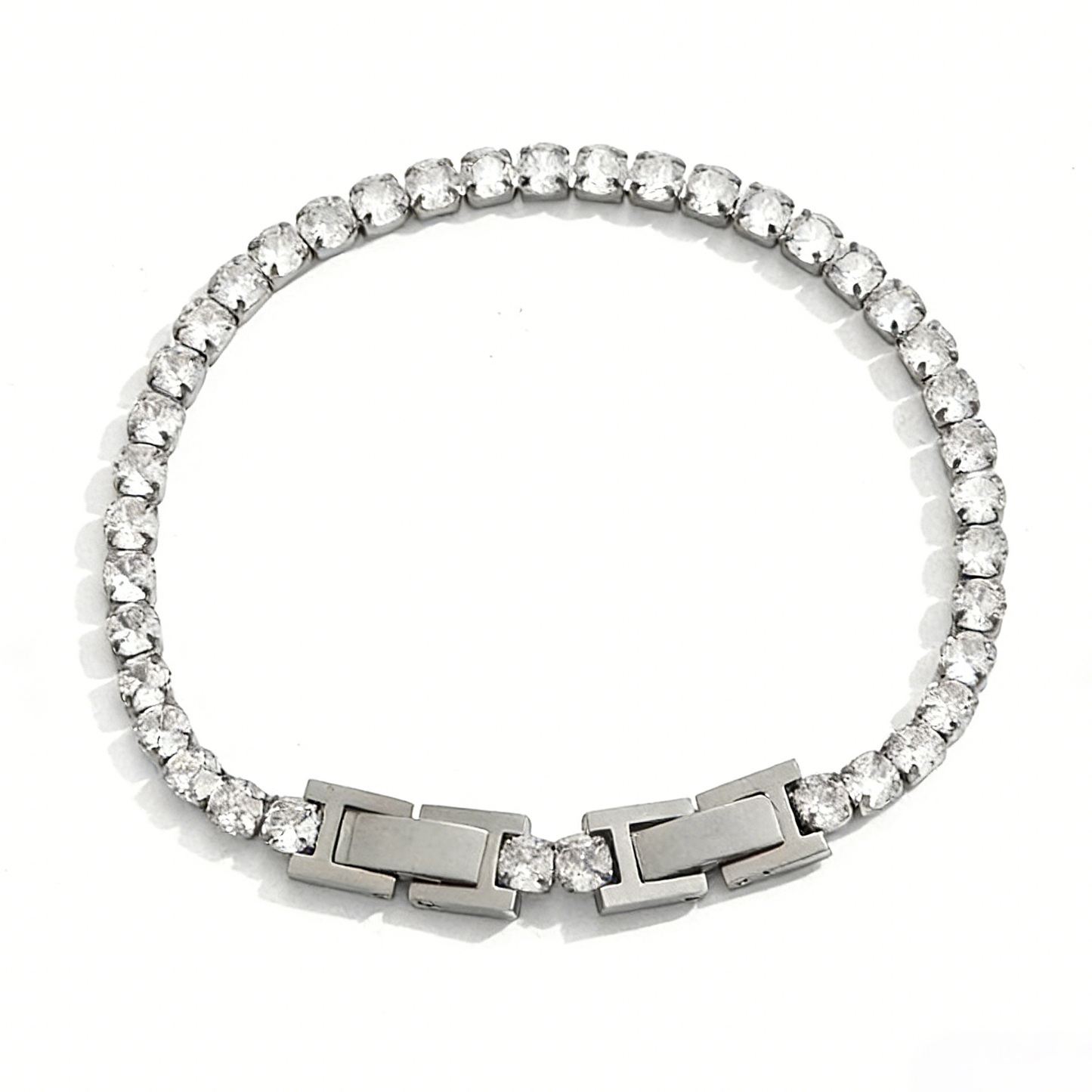 Elise 4mm Diamond Tennis Chain Bracelet