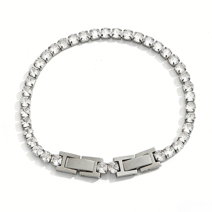 Elise 4mm Diamond Tennis Chain Bracelet