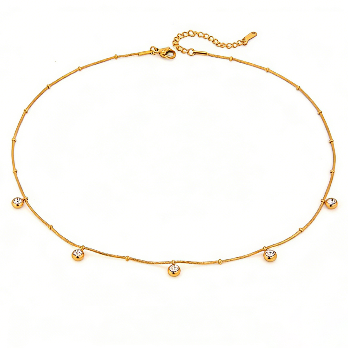 Lucia Minimalist diamond clavicle chain necklace