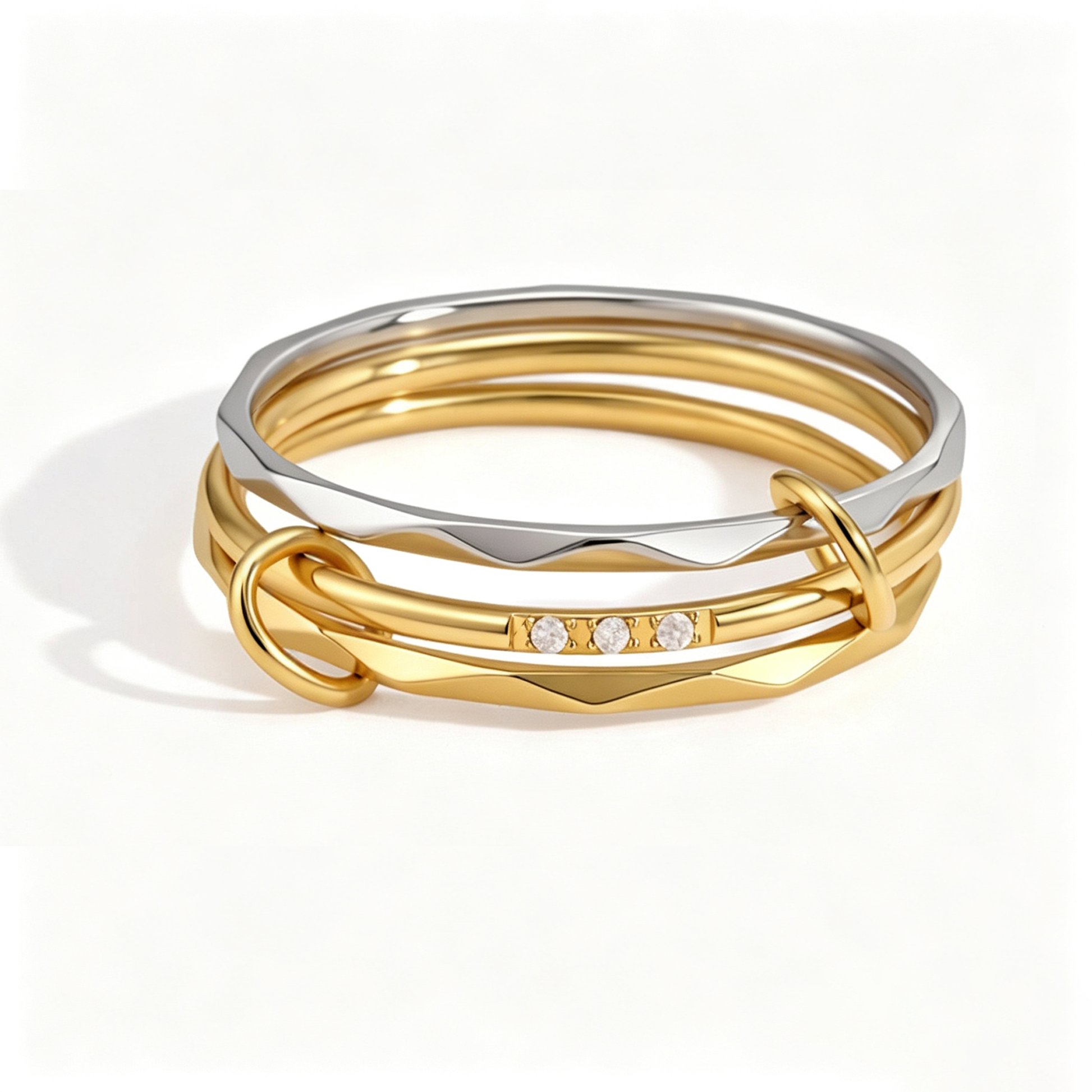Minimalist Diamond Stackable Ring | 18K Gold PVD | Vinajewelry