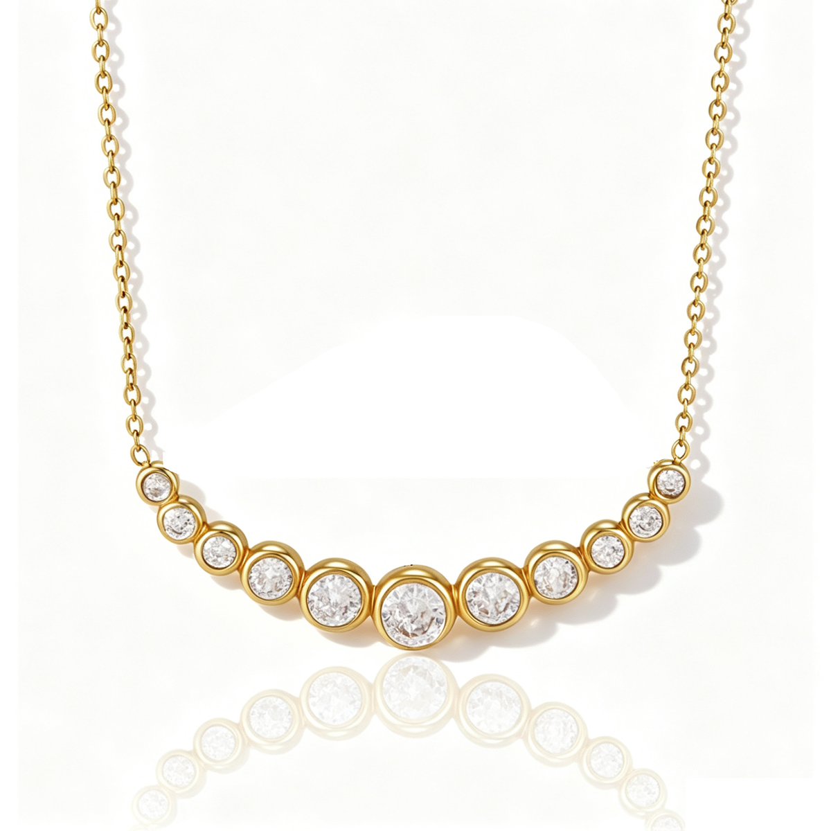 Smile Diamond Dainty Necklace | Vinajewelry