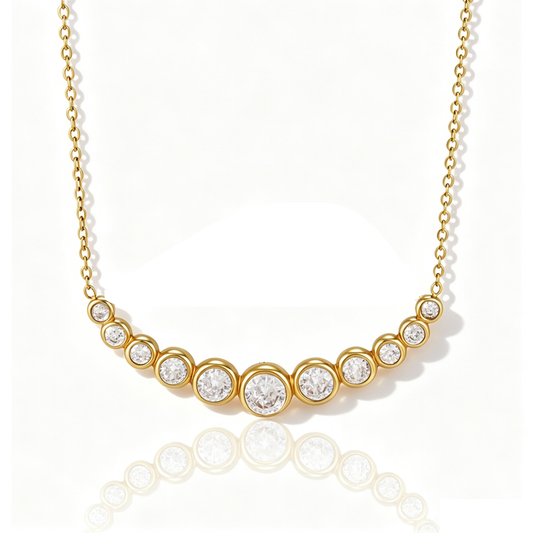Smile Diamond Dainty Necklace | Vinajewelry